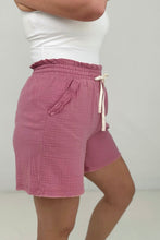 Load image into Gallery viewer, Zenana "April" Gauze Drawstring Waist Shorts
