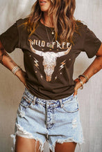 Load image into Gallery viewer, WILD FREE Animal Graphic Round Neck Tee
