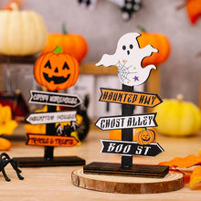Load image into Gallery viewer, Halloween Decoration Pumpkin Letters Wooden Ornament
