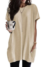Load image into Gallery viewer, Side Pockets Short Sleeve Tunic Top
