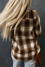 Load image into Gallery viewer, Double Take Plaid Collared Neck Long Sleeve Shirt

