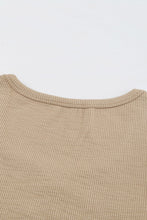 Load image into Gallery viewer, Crewneck Buttons Ribbed Knit Long Sleeve Top
