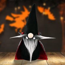 Load image into Gallery viewer, Halloween Black Witch Cloak Hat Vampire Gnome
