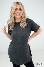 Load image into Gallery viewer, Zenana Melage Baby Waffle Short Sleeve Top
