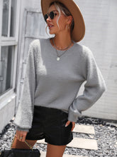 Load image into Gallery viewer, Lace Detail Cutout Long Sleeve Pullover Sweater
