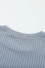 Load image into Gallery viewer, Cropped Tee And Wide Legs Pants Ribbed Knit Lounge Set
