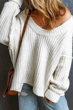 Load image into Gallery viewer, Ribbed Knit Round Neck Slouchy Chunky Sweater
