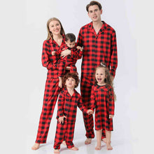 Load image into Gallery viewer, Men Plaid Collared Neck Shirt and Pants Set
