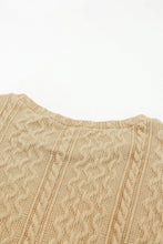 Load image into Gallery viewer, Solid Color Puffy Sleeve Textured Knit Top
