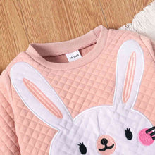 Load image into Gallery viewer, Girls Rabbit Graphic Top and Pants Set
