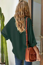 Load image into Gallery viewer, V Neck 3/4 Sleeve High Low Hem Shirt
