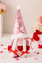 Load image into Gallery viewer, Valentine's Day Sequined Heart Pointed Hat Faceless Gnome

