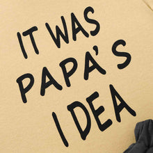 Load image into Gallery viewer, Kids IT WAS PAPA'S IDEA Graphic Tee and Shorts Set
