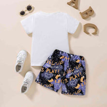 Load image into Gallery viewer, Kids DADDY'S COOL BUDDY Graphic Tee and Printed Shorts Set
