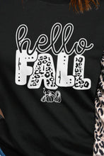 Load image into Gallery viewer, HELLO FALL Graphic Leopard Sweatshirt
