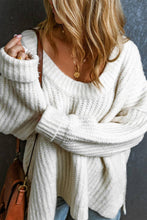 Load image into Gallery viewer, Ribbed Knit Round Neck Slouchy Chunky Sweater
