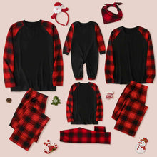 Load image into Gallery viewer, Raglan Sleeve Top and Plaid Pants Set
