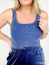 Load image into Gallery viewer, Zenana Washed Ribbed Square Neck Cropped Tank Top
