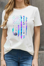 Load image into Gallery viewer, Simply Love Full Size NEVER GIVE UP Graphic Cotton Tee

