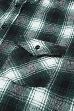 Load image into Gallery viewer, Green Buttons Pocketed Plaid Shacket
