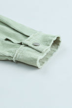 Load image into Gallery viewer, Green Frayed Boyfriend Corduroy Shacket
