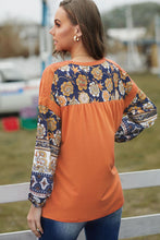 Load image into Gallery viewer, Slogan Graphic Floral Long Sleeve Top
