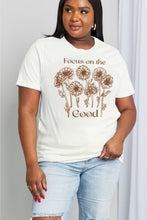 Load image into Gallery viewer, Simply Love Full Size FOCUS ON THE GOOD Graphic Cotton Tee

