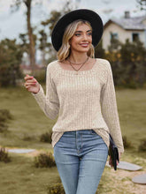 Load image into Gallery viewer, Ribbed Square Neck Long Sleeve Tee
