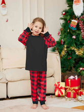 Load image into Gallery viewer, Raglan Sleeve Top and Plaid Pants Set
