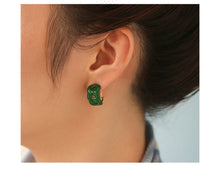 Load image into Gallery viewer, Hollow Out Handmade Enamel Stud Earrings
