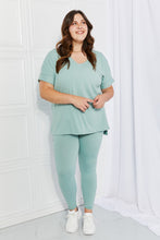 Load image into Gallery viewer, Zenana Self Love Full Size Brushed DTY Microfiber Lounge Set in Dusty Green
