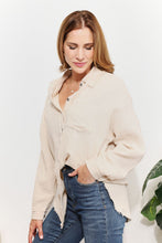 Load image into Gallery viewer, Zenana Take A Break Gauze Raw Edge Button-Up Shirt
