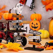 Load image into Gallery viewer, Halloween Decoration Pumpkin Letters Wooden Ornament
