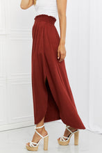 Load image into Gallery viewer, Zenana It's My Time Full Size Side Scoop Scrunch Skirt in Dark Rust
