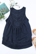 Load image into Gallery viewer, Lace Detail Buttons Back Sleeveless Top
