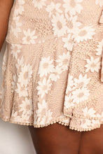 Load image into Gallery viewer, Double Take Floral Lace Pompom Detail Tie-Waist Flutter Sleeve Dress
