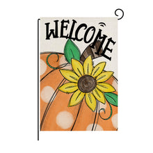 Load image into Gallery viewer, Fall Harvest Theme Printed Garden Flag
