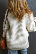 Load image into Gallery viewer, Ribbed Knit Round Neck Slouchy Chunky Sweater
