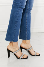 Load image into Gallery viewer, MMShoes Leave A Little Sparkle Rhinestone Block Heel Sandal in Black
