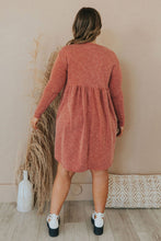 Load image into Gallery viewer, Green Plus Mineral Washed Ribbed Henley Dress
