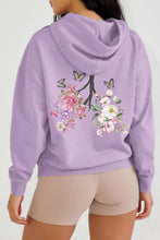Load image into Gallery viewer, Simply Love Full Size Flower &amp; Butterfly Graphic Hoodie
