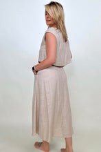 Load image into Gallery viewer, White Birch Sleeveless Linen Top And Skirt Set
