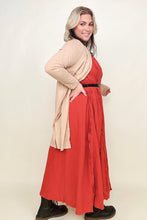 Load image into Gallery viewer, Davi &amp; Dani Ruffle Detail Midi Sundress (Without Belt)
