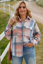 Load image into Gallery viewer, Double Take Plaid Dropped Shoulder Shacket
