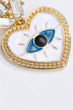 Load image into Gallery viewer, Evil Eye Heart-Shaped Drop Earrings
