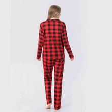 Load image into Gallery viewer, Women Plaid Collared Neck Shirt and Pants Set
