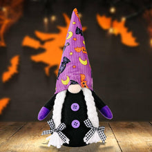 Load image into Gallery viewer, Halloween Decoration Purple Hat Gnome Ornament
