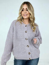 Load image into Gallery viewer, Zenana "Perfectly Poised" Solid Balloon Sleeve Button Front Cardigan
