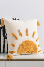 Load image into Gallery viewer, Sun Graphic Tassel Decorative Throw Pillow Case

