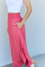 Load image into Gallery viewer, Doublju Comfort Princess Full Size High Waist Scoop Hem Maxi Skirt in Hot Pink
